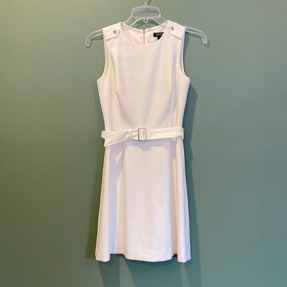 WHBM Belted Fit-And-Flare Dress - Picture 2 of 11